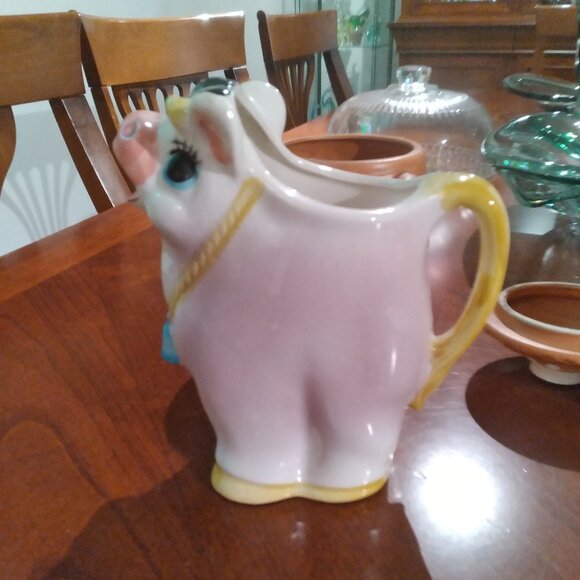 Vintage Ceramic Cow Milk Cream Pitcher - Picture 1 of 4